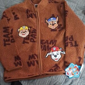 Paw Patrol Brown Fleece Jacket with Character Design/Size::;5Toddler🎉🎉🎉